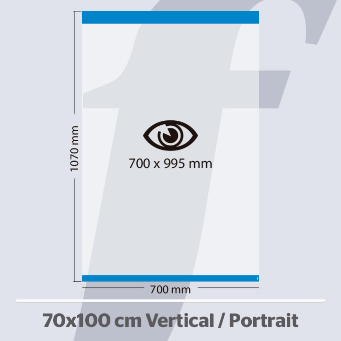 70x100 cm. Vertikale PosterFix® Blau 70x100 cm. Vertikale PosterFix® Blau