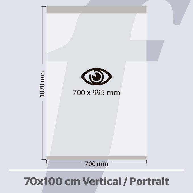 70x100 cm. Vertikale PosterFix® Grau 70x100 cm. Vertikale PosterFix® Grau