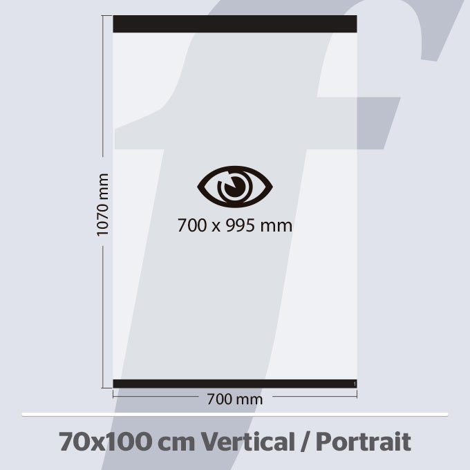 70x100 cm. Vertikale PosterFix® Schwarz 70x100 cm. Vertikale PosterFix® Schwarz