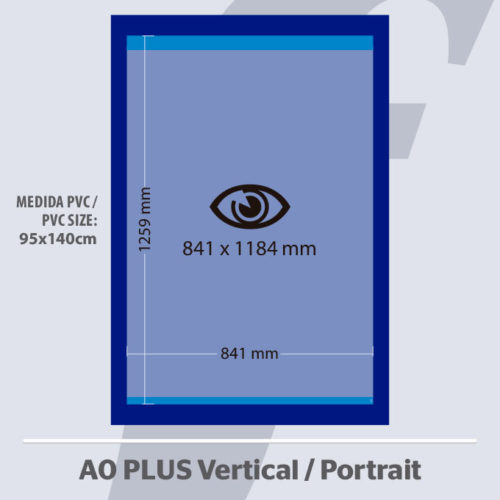 A0 Vertikale PosterFix® Plus Series Blau