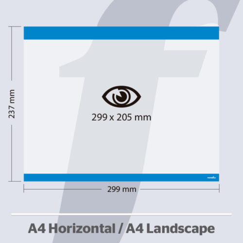A4 Horizontale PosterFix® Blau