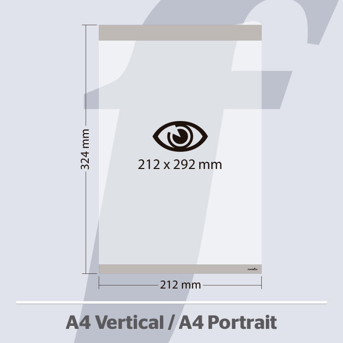 A4 Vertikale PosterFix® Grau A4 Vertikale PosterFix® Grau