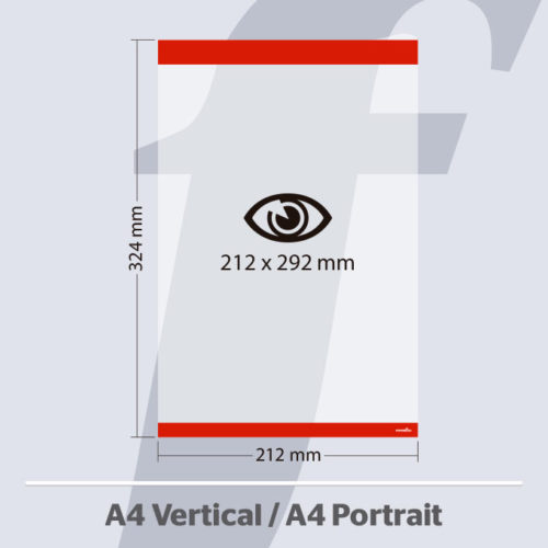 A4 Vertikale PosterFix® Rot