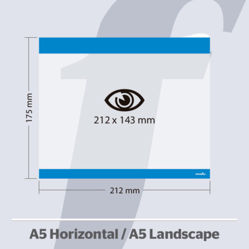 A5 Horizontale PosterFix® Blau
