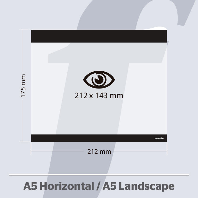 A5 Horizontale PosterFix® Schwarz