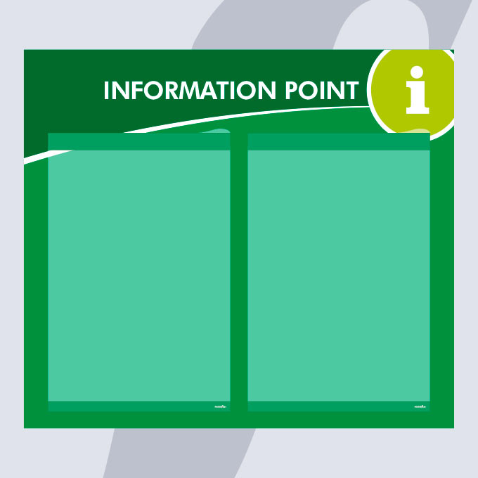 Informationspunkt mit 2 A4 Vertikal PosterFix® Grün Informationspunkt mit 2 A4 Vertikal PosterFix® Grün