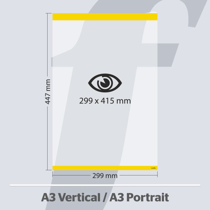A3 Vertikale PosterFix® Gelb A3 Vertikale PosterFix® Gelb