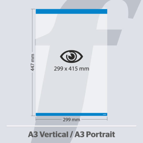 A3 Vertikale PosterFix® Blau