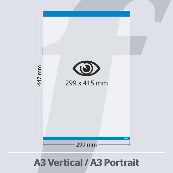 A3 Vertikale PosterFix® Blau A3 Vertikale PosterFix® Blau