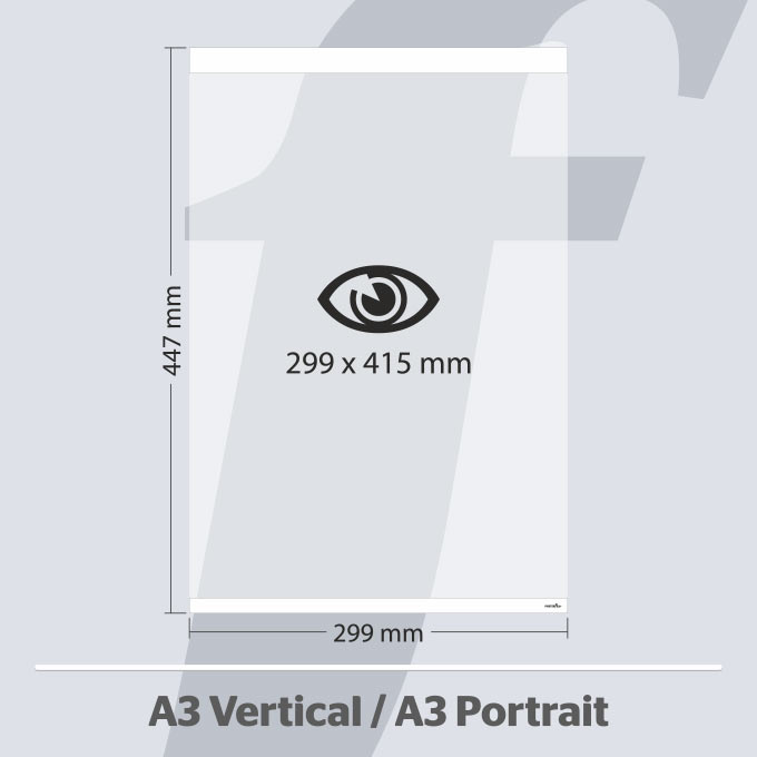 A3 Vertikale PosterFix® Weiß A3 Vertikale PosterFix® Weiß