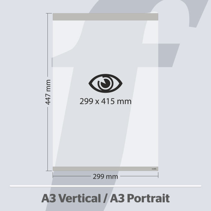 A3 Vertikale PosterFix® Grau A3 Vertikale PosterFix® Grau