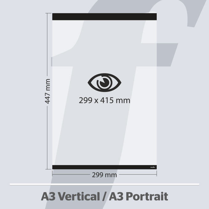 A3 Vertikale PosterFix® Schwarz A3 Vertikale PosterFix® Schwarz