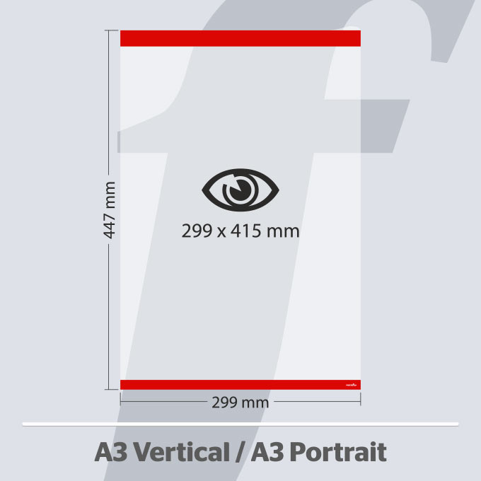 A3 Vertikale PosterFix® Rot A3 Vertikale PosterFix® Rot