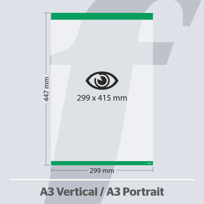 A3 Vertikale PosterFix® Grün